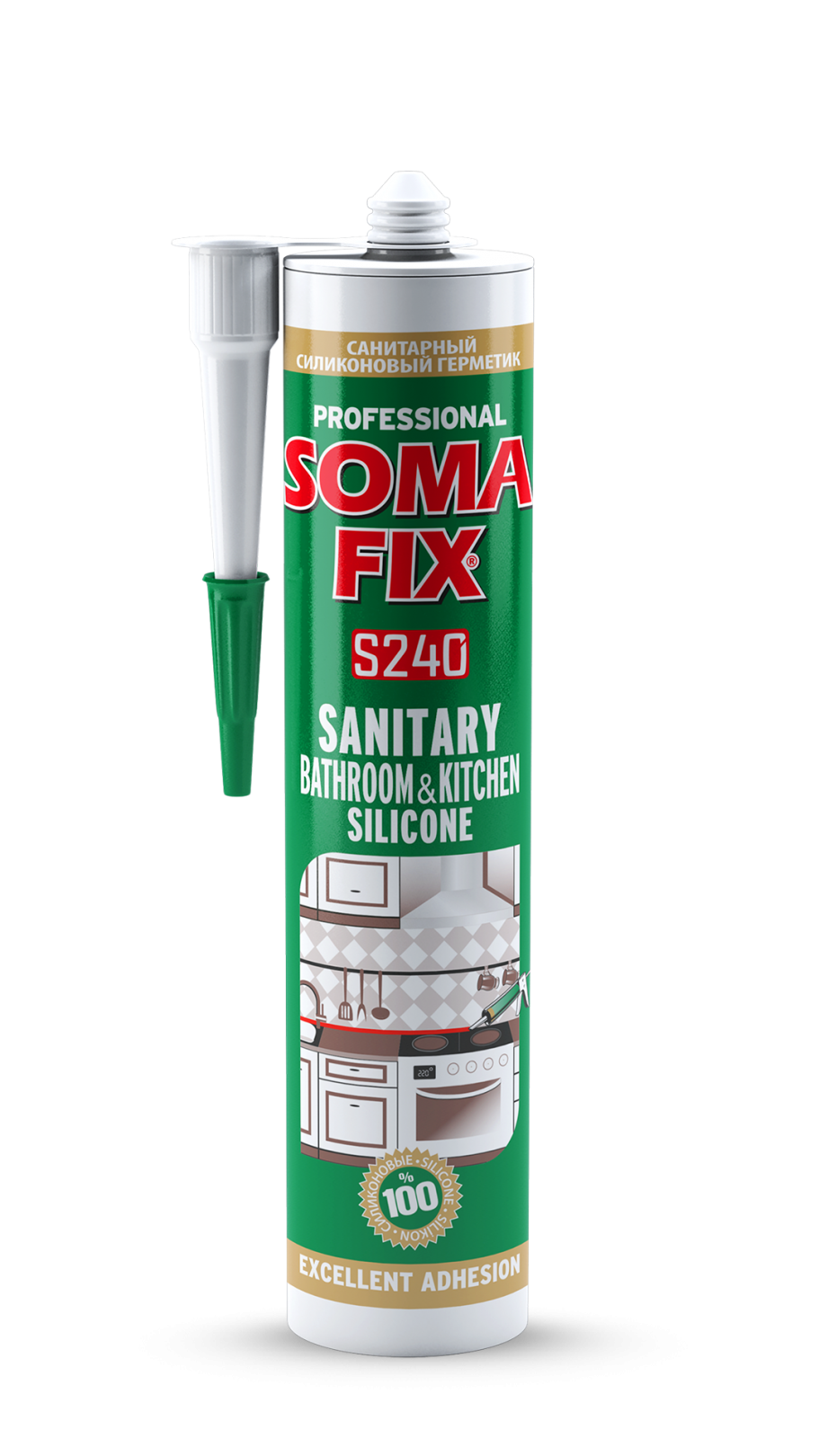 SOMAFIX SANITARY BATHROOM & KITCHEN SILICONE S240