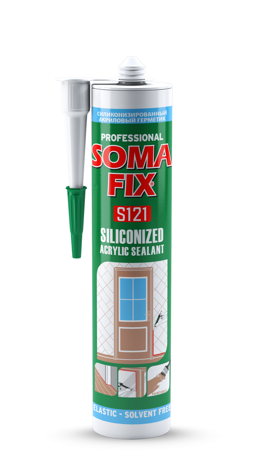 SOMAFIX SZILIKONIZÁLT AKRIL TÖMÍTŐ S121 